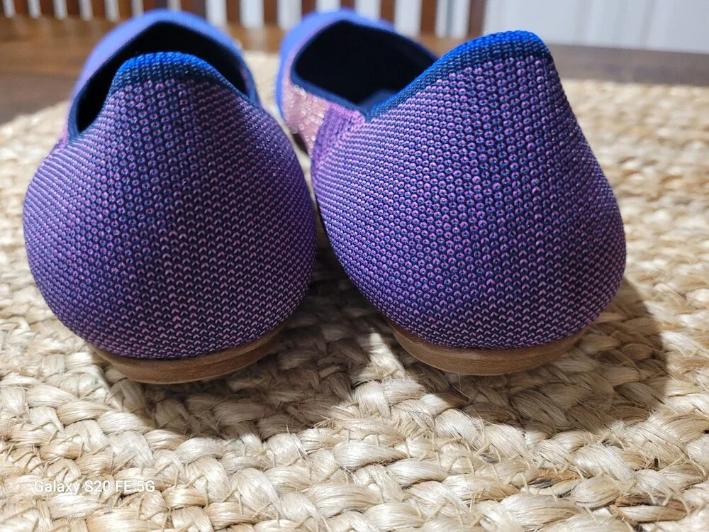 Rothy's Knit Flats Blue Pink Purple Multicolor Women’s 8.5